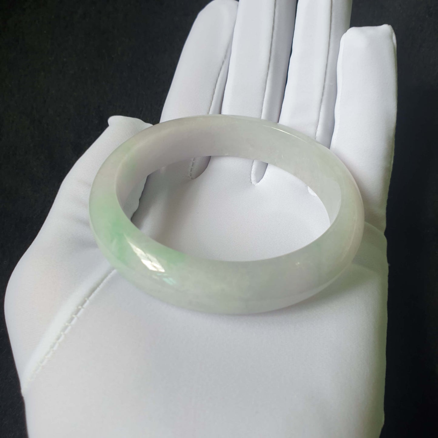 Natural Grade-A jadeite bangle – jade bracelet for health and harmony, Love Jadeite Singapore