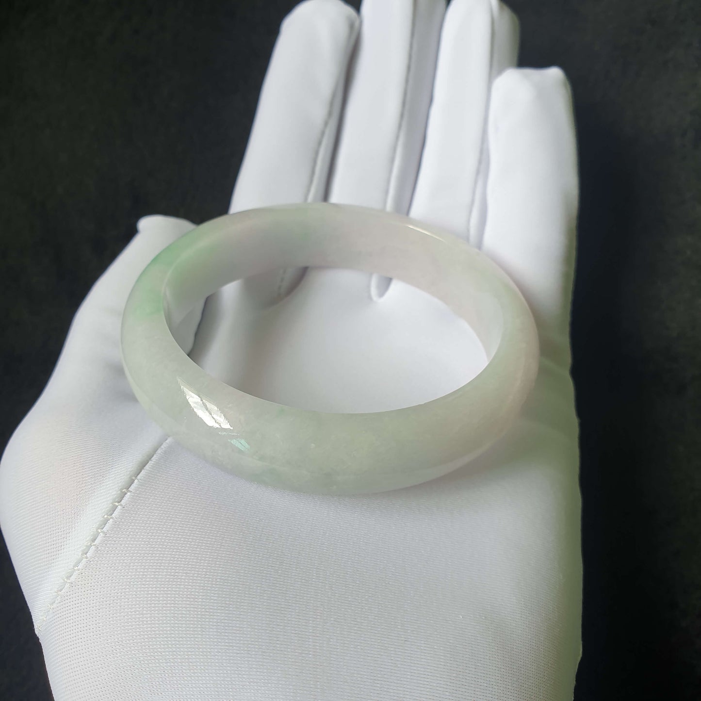 Natural Grade-A jadeite bangle – jade bracelet for health and harmony, Love Jadeite Singapore