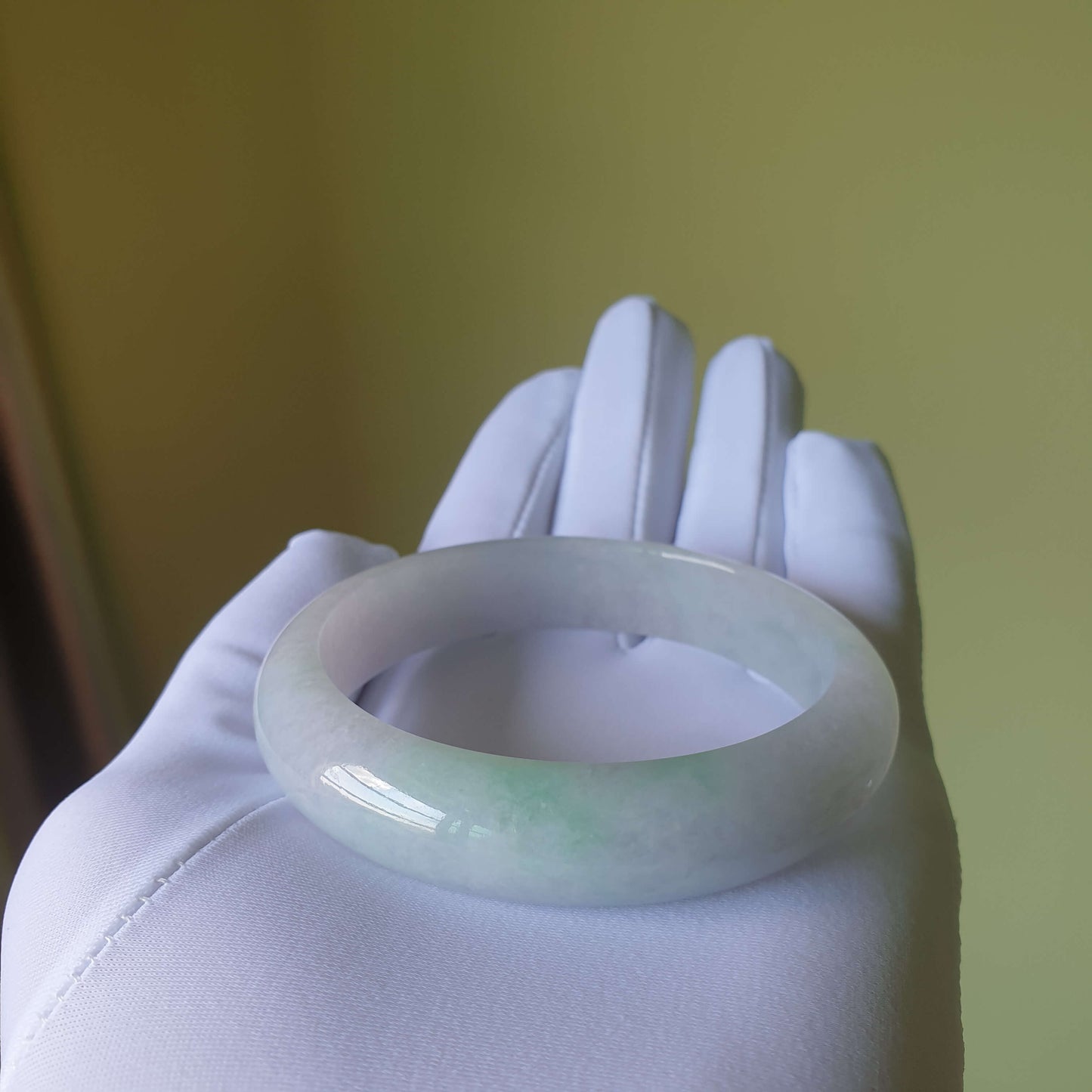 Natural Grade-A jadeite bangle – jade bracelet for health and harmony, Love Jadeite Singapore