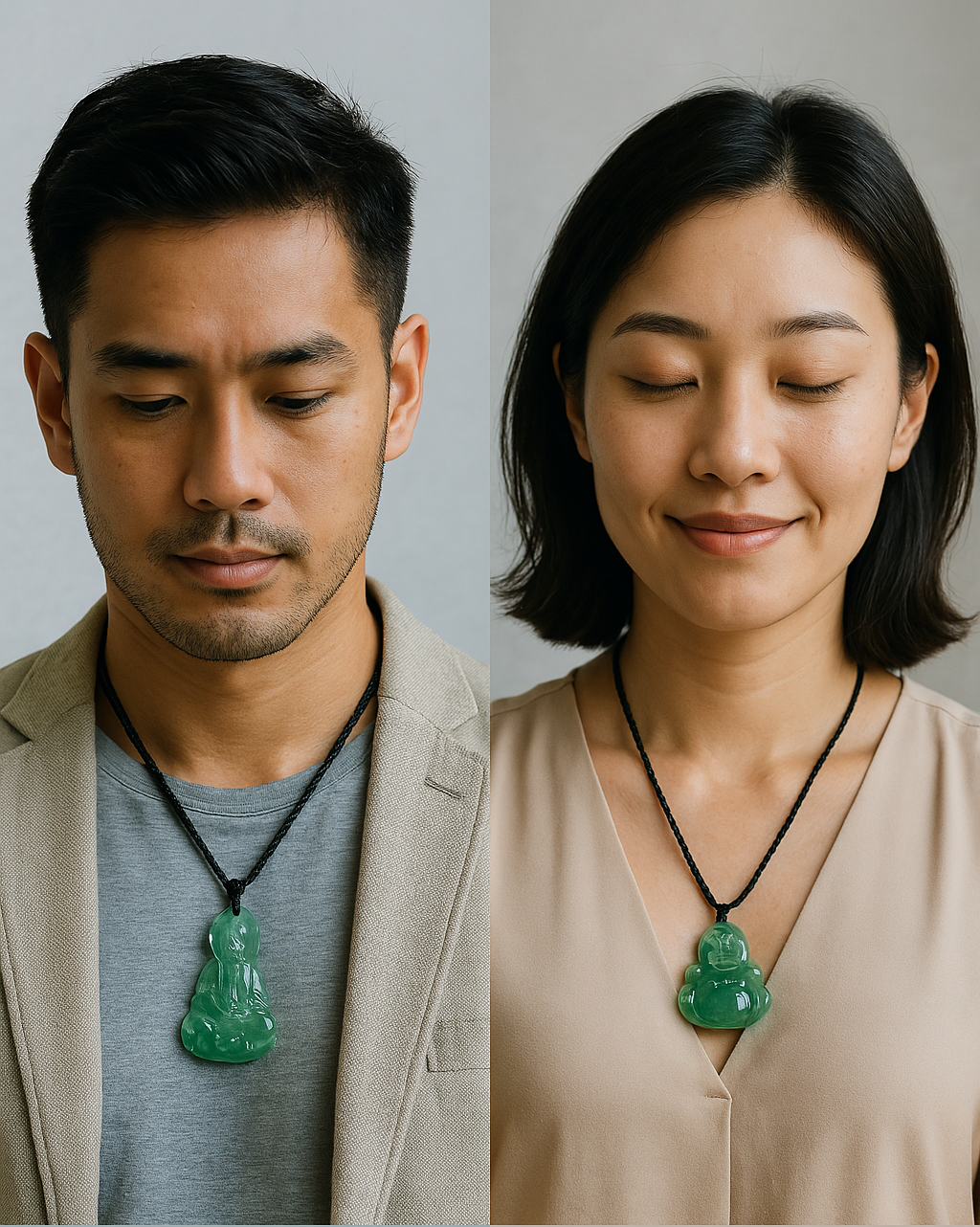 Natural Grade-A Guan Yin jade pendant for protection – Love Jadeite Singapore