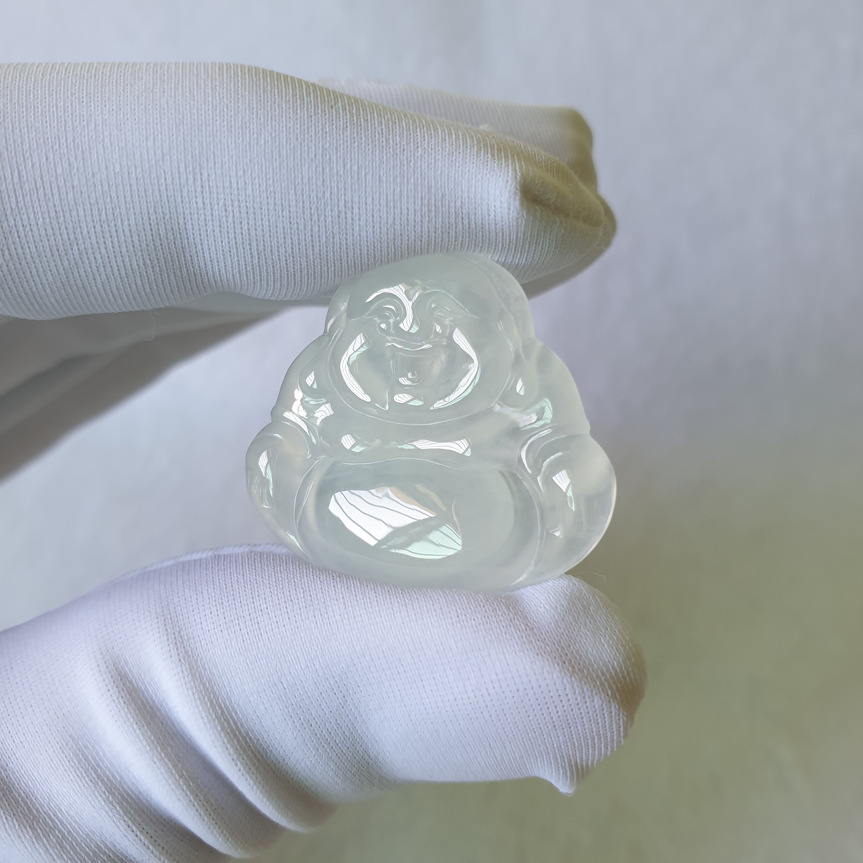 Laughing Buddha jade pendant for good luck – Singapore jade shop