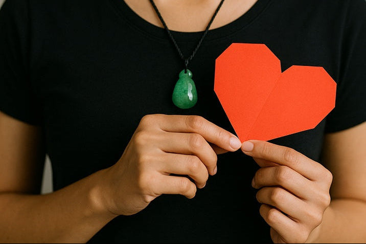 Family blessings jade pendant – Grade-A jadeite