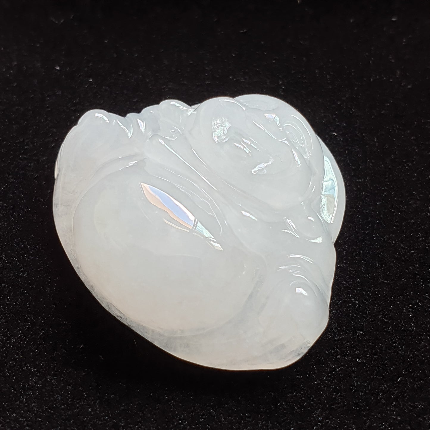 冰糯种佛公/笑佛翡翠吊坠 (Type A Icy Translucent Jadeite Jade Laughing Buddha Pendant) PLB31121