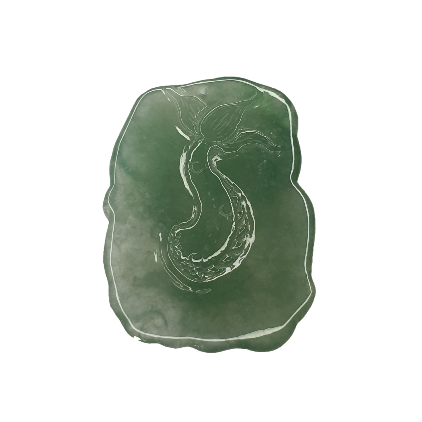 Type A Light Green Singapore Jadeite Jade Little Dragon Pendant (淡绿新加坡翡翠龙牌吊坠) PDG98469