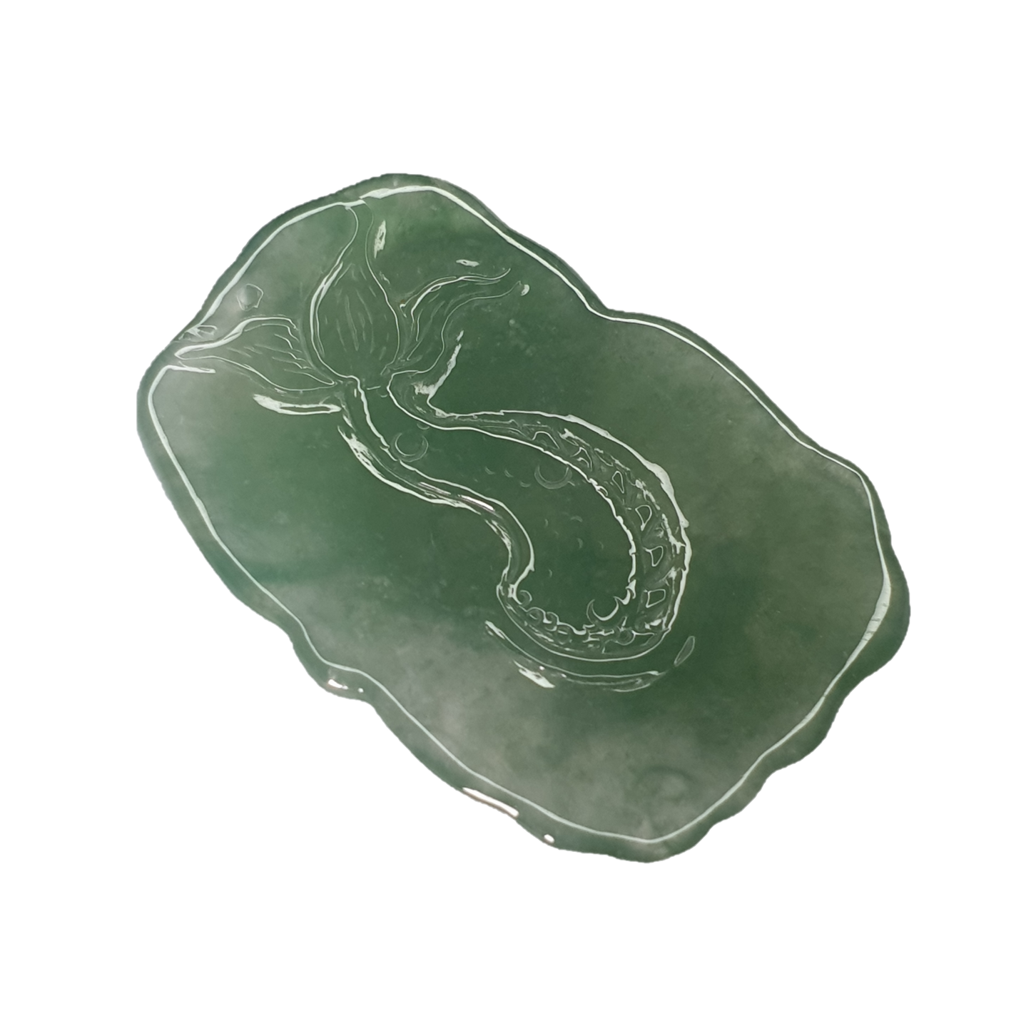 Type A Light Green Singapore Jadeite Jade Little Dragon Pendant (淡绿新加坡翡翠龙牌吊坠) PDG98469