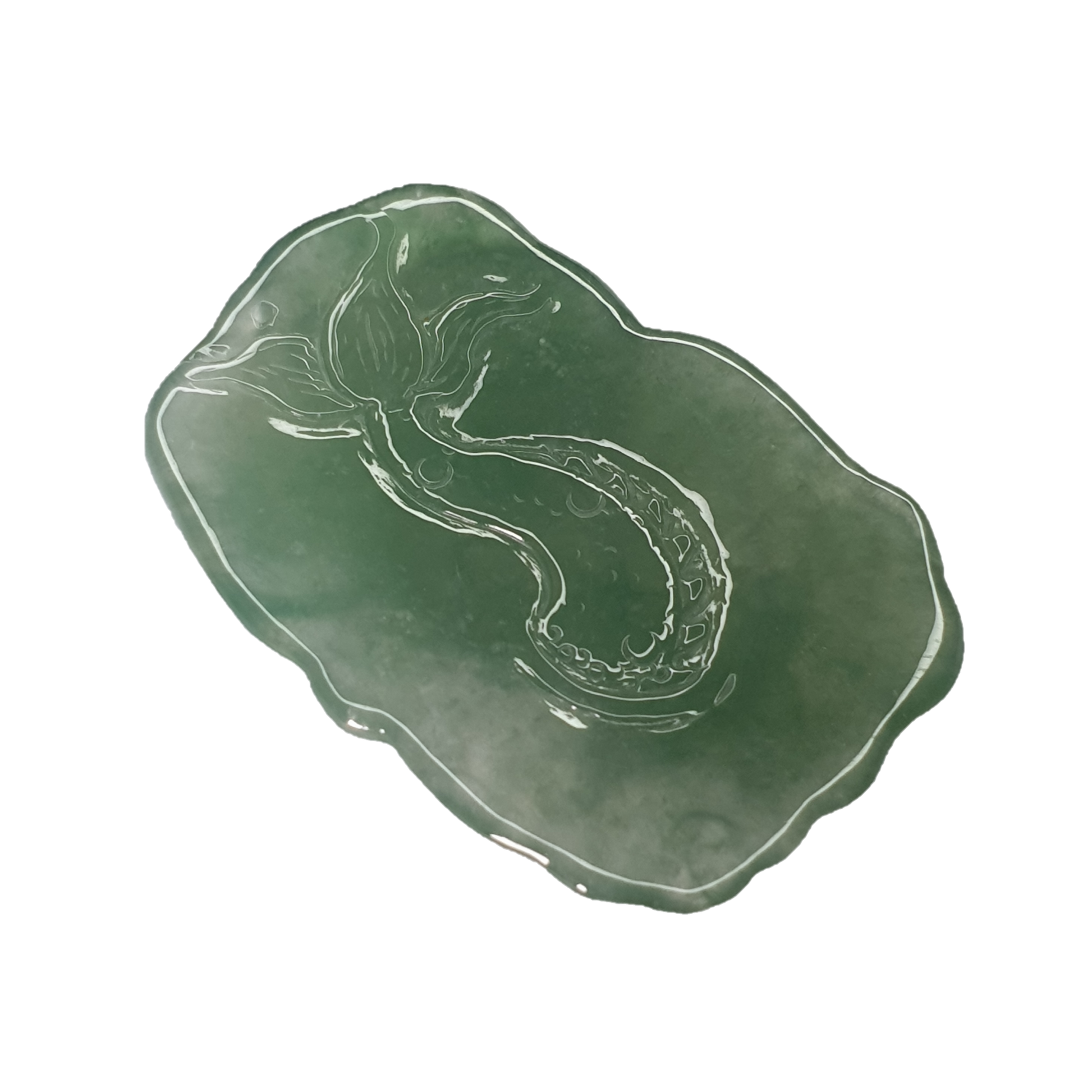 Type A Light Green Singapore Jadeite Jade Little Dragon Pendant (淡绿新加坡翡翠龙牌吊坠) PDG98469