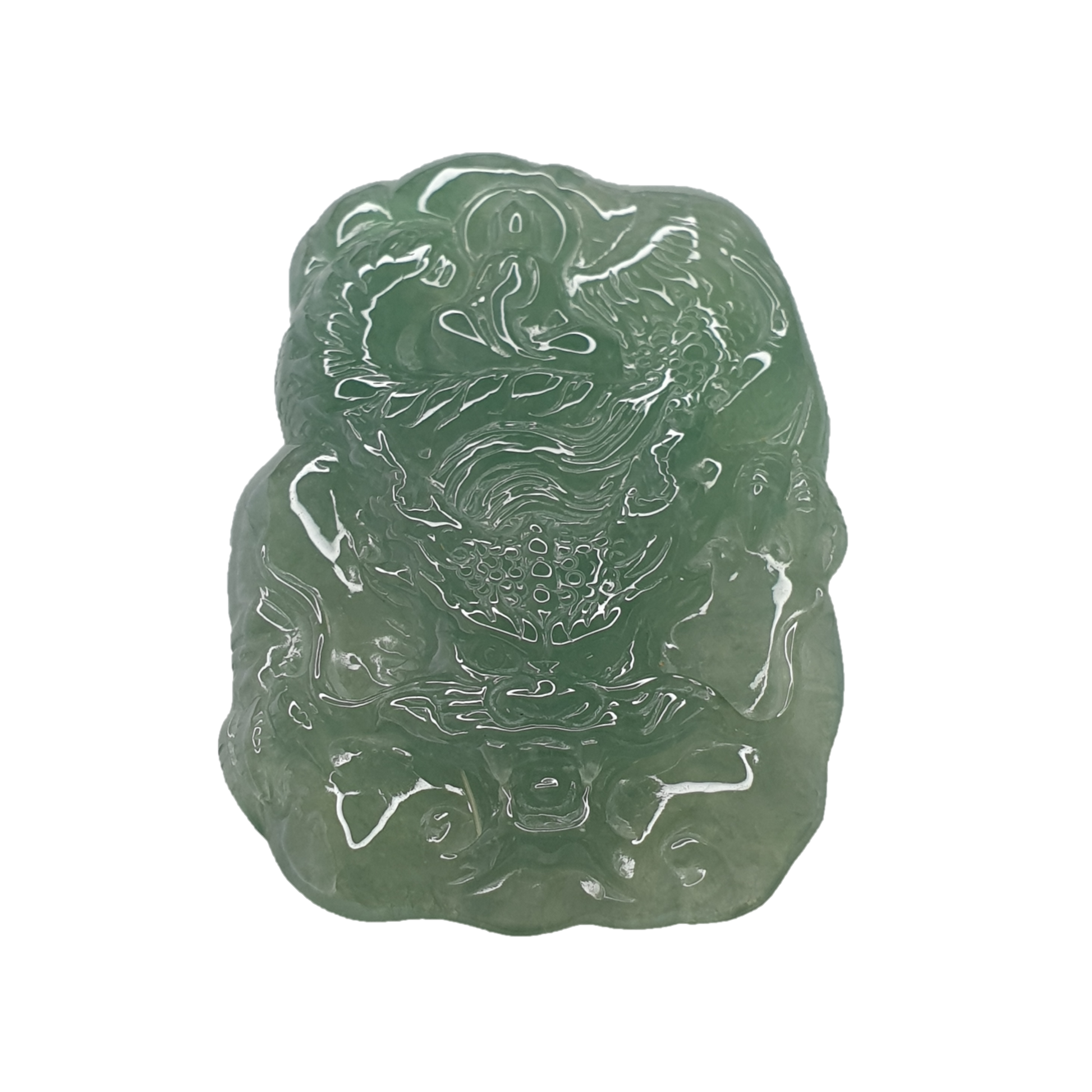 Type A Light Green Singapore Jadeite Jade Little Dragon Pendant (淡绿新加坡翡翠龙牌吊坠) PDG98469