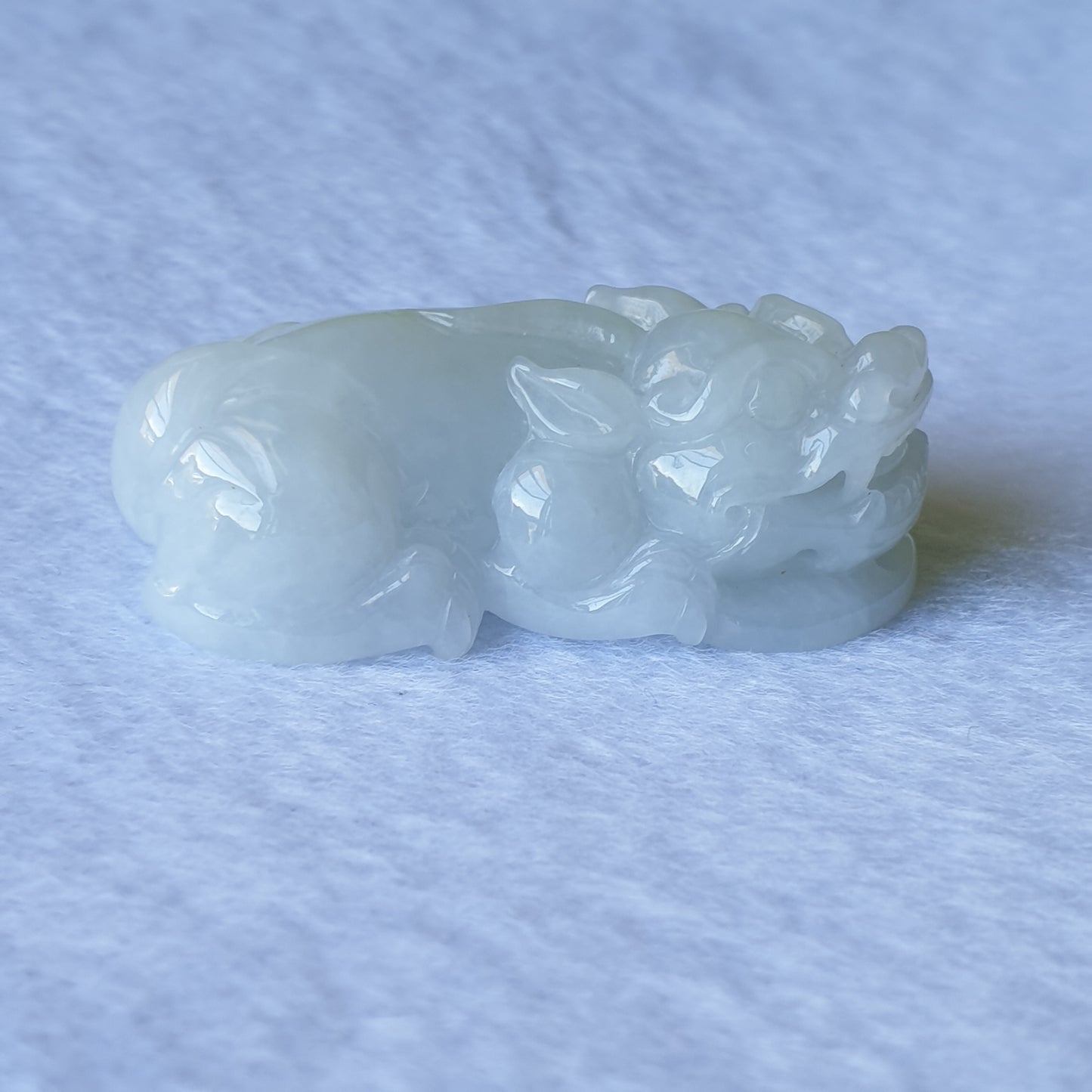 Myanmar Burma Natural Type A Light Green Light Lavender Jadeite Jade PiXiu Jewellery Pendant Pi Xiu Jewelry 缅甸天然A货淡绿淡紫翡翠貔貅吊坠首饰 Singapore Jadeite Jade Love Jadeite 爱翡阁新加坡翡翠