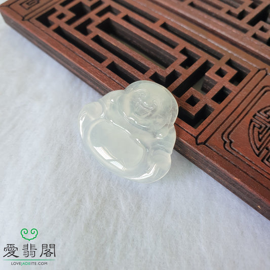 Natural Grade-A Laughing Buddha jade pendant – good luck jadeite, Love Jadeite Singapore